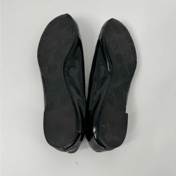 Tory Burch Shoes Reva Flats Black Patent Leather - Picture 6 of 8
